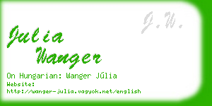 julia wanger business card