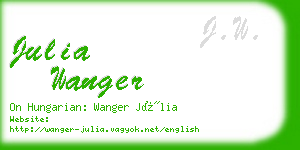 julia wanger business card
